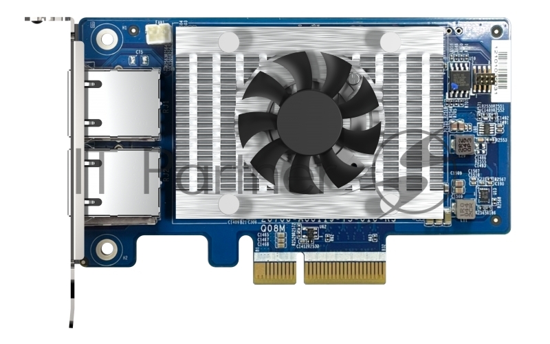 Сетевой адаптер PCIe QNAP QXG-10G2T-X710, LAN Expansion Card, PCIe Gen 3, Two 10GbE (10G / 5G / 2.5G / 1G / 100M) Ports with SR-IOV and iSCSI, Block-based, Supports Multiple Virtual Disk Modes