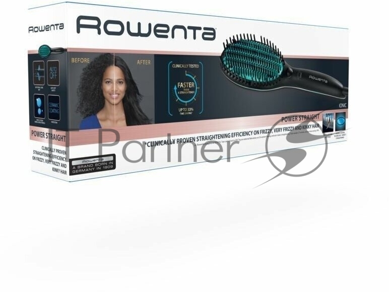 Расческа-выпрямитель Rowenta CF5820F0 черный/зеленый, 200 °C, 3 режима