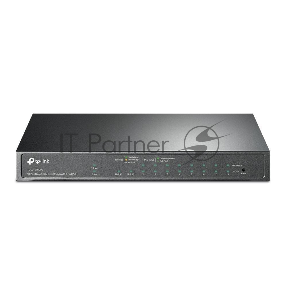 Коммутатор настольный TP-Link TL-SG1210MP 10-портовый гигабитный на 8 портов PoE+