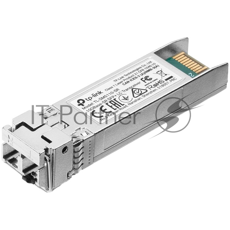 Трансивер TP-Link 10G SFP+ Module, LC connector, 50/125um or 62.5/125um Multi-mode, 850nm wavelength, distance up to 300m.