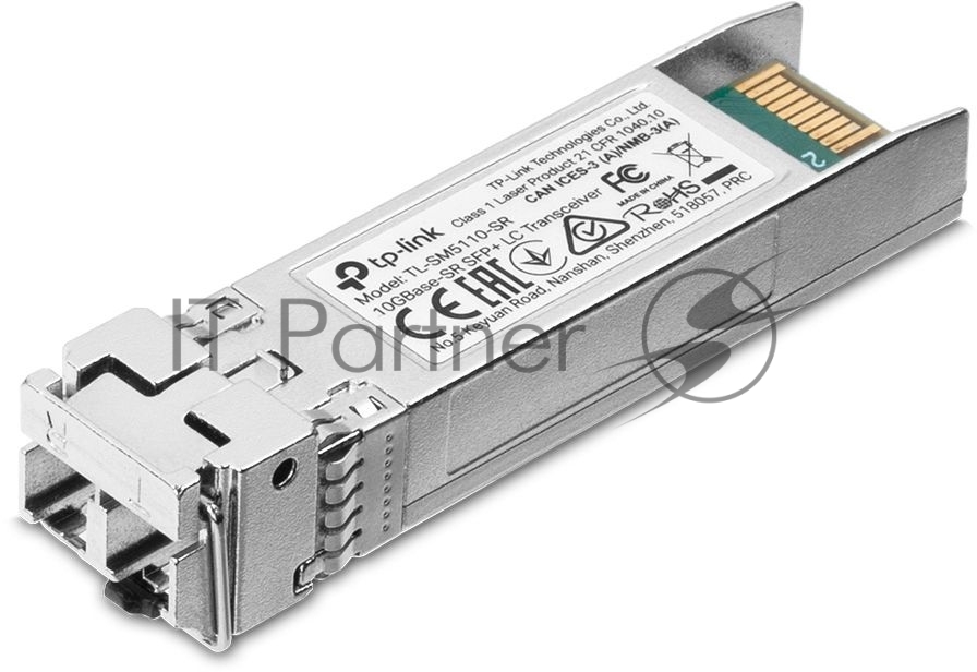 Трансивер TP-Link 10G SFP+ Module, LC connector, 50/125um or 62.5/125um Multi-mode, 850nm wavelength, distance up to 300m.