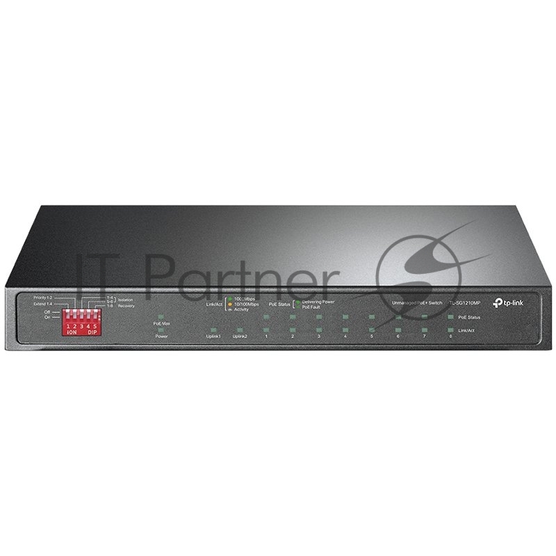 Коммутатор настольный TP-Link TL-SG1210MP 10-портовый гигабитный на 8 портов PoE+
