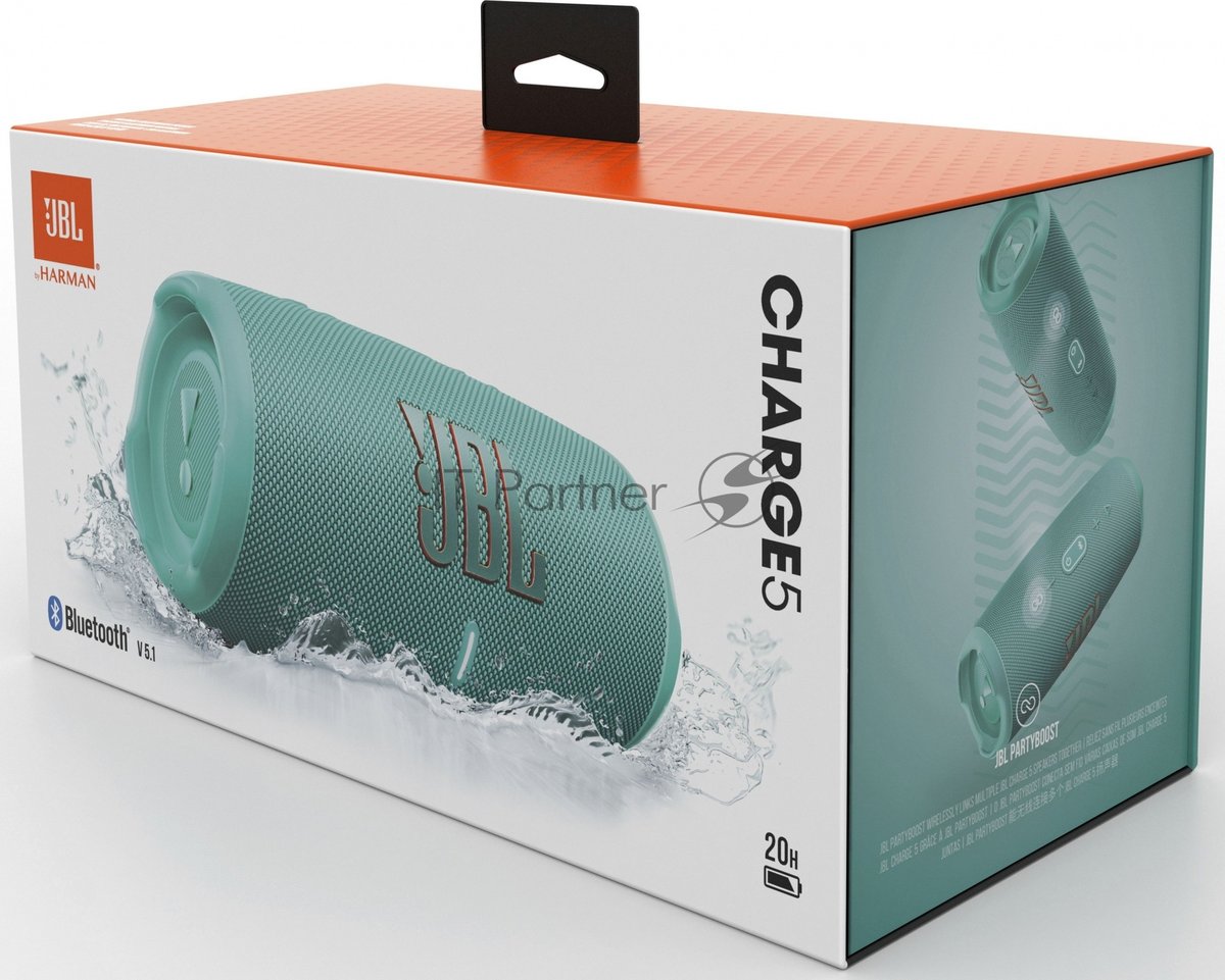 Портативная акустика JBL Charge 5, бирюзовый