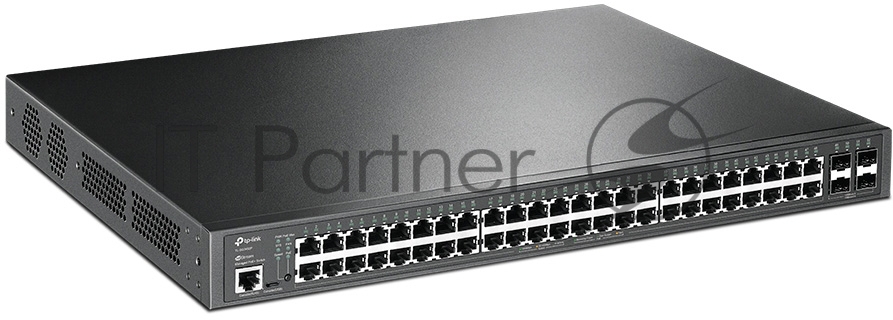 Коммутатор 48-port Gigabit PoE+ L2+ switch, 48 802.3af/at PoE+ ports, 4 Gb SFP slots, 1 RJ-45 + 1Micro-USB console ports, 348W PoE budget