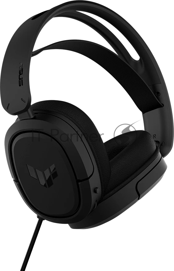 Гарнитура ASUS TUF Gaming H1 Wireless чёрный, беспроводная + проводная, USB/USB-C, до 15 ч, виртуальный 7.1, шумоподавление микрофона