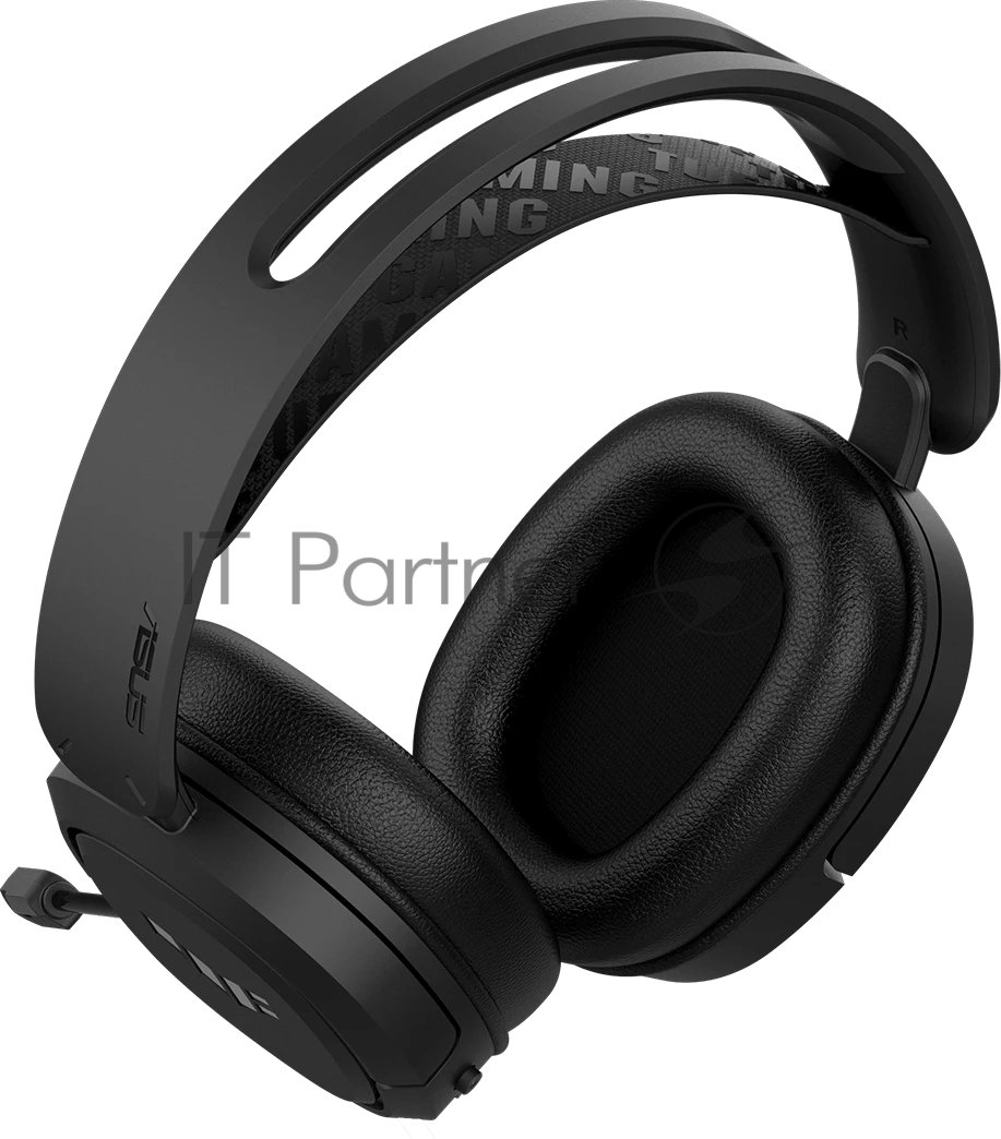 Гарнитура ASUS TUF Gaming H1 Wireless чёрный, беспроводная + проводная, USB/USB-C, до 15 ч, виртуальный 7.1, шумоподавление микрофона