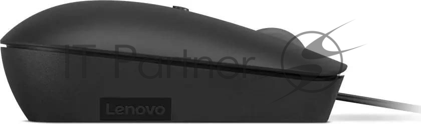 Мышь проводная Lenovo 400 черный, 2400 dpi, USB-C, кнопки - 4