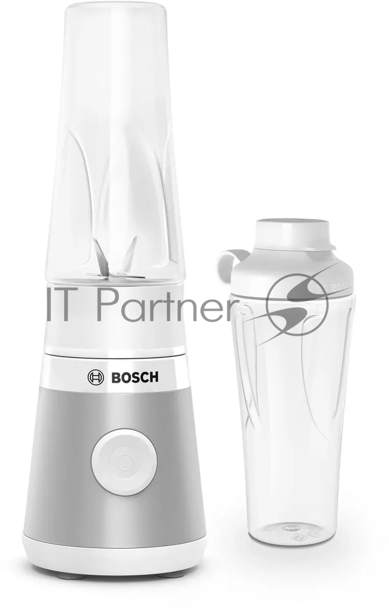 Блендер стационарный Bosch MMB2111T серебристый, 450 Вт, 1 скорость