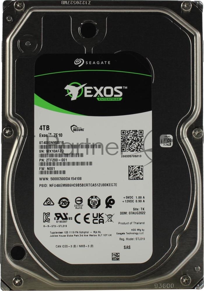 HDD Seagate ST4000NM001B, 3.5", 4TB, SAS 12Gb/s, 7200rpm, 512n