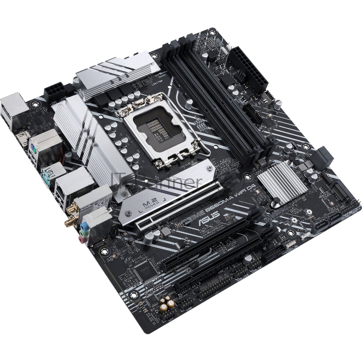 Материнская плата ASUS PRIME B660M-A WIFI D4, Socket LGA 1700, Intel B660, 4xDDR4, 4xSATA, 2xM.2, 1xPCIe 4.0 x16, 1xPCIe 3.0 x16, 1xDP, 2xHDMI, 1x 1Gb LAN, 2xUSB-A 3.2 Gen 2, 4xUSB-A 2.0, 3x3.5 мм, 7.1, mATX
