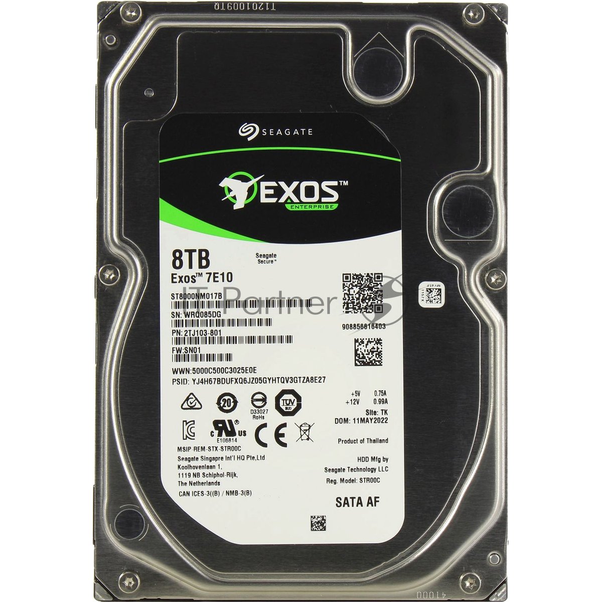Жесткий диск HDD Seagate Exos 8Tb 7200rpm SATA 256Mb 3.5"