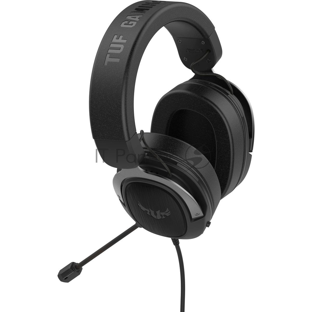Гарнитура ASUS TUF Gaming H1 Wireless чёрный, беспроводная + проводная, USB/USB-C, до 15 ч, виртуальный 7.1, шумоподавление микрофона
