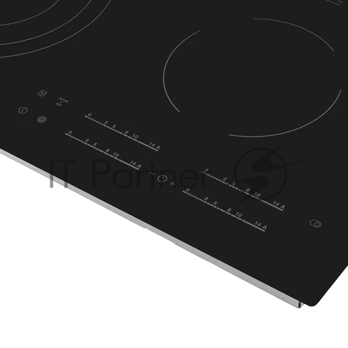 Электрическая варочная поверхность Electrolux EHF6547FXK, 4 конфорки, с зоной расширения, стеклокерамика, 7100 Вт