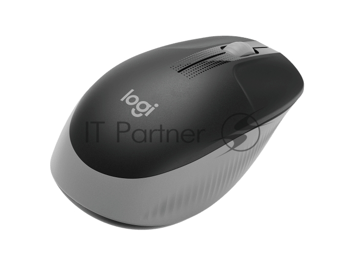 Мышь беспроводная Logitech M190 черный/серый, 1000 dpi, радиоканал, USB, кнопки - 3