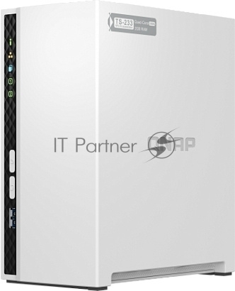 Система хранения данных QNAP SMB 4C 2GhzCPU/2Gb/upto 2HDD SATA(3,5''2,5"), upto 20 with TL-D800C/1xGbE/1xUSB3.2 2xUSB2.0/iSCSI/1xPS/3YW TS-223-EU-RU