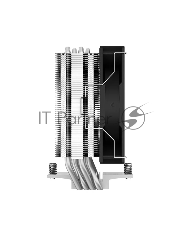 Кулер для процессора DEEPCOOL AG400 черный, 120 мм, алюминий/медь, 2000 об/мин, 31.6 дБ, 4 pin, 220 Вт, 150 мм