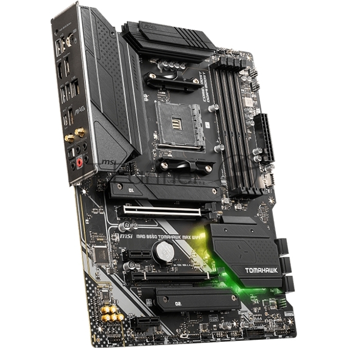 Материнская плата MSI MAG B550 TOMAHAWK MAX WIFI, AM4, AMD B550, 4xDDR4, 6xSATA, 2xM.2, 1xPCI-E 4.0 x16, 1xPCI-E 3.0 x4, 2xPCI-E x1, 1xHDMI, 1xDP, 1x 2.5Gb LAN, 2xUSB-A 2.0, 2xUSB-A 3.2 Gen 1, 1xUSB-A 3.2 Gen 2, 1xUSB-C 3.2 Gen 2, 5x3.5 мм, 7.1, ATX