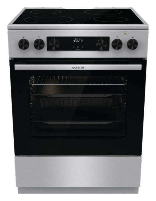 Плита электрическая Gorenje GECS6C70XC серебристый, конфорок 4 электрических, духовка 71 л, 60 см x 85 см x 60 см