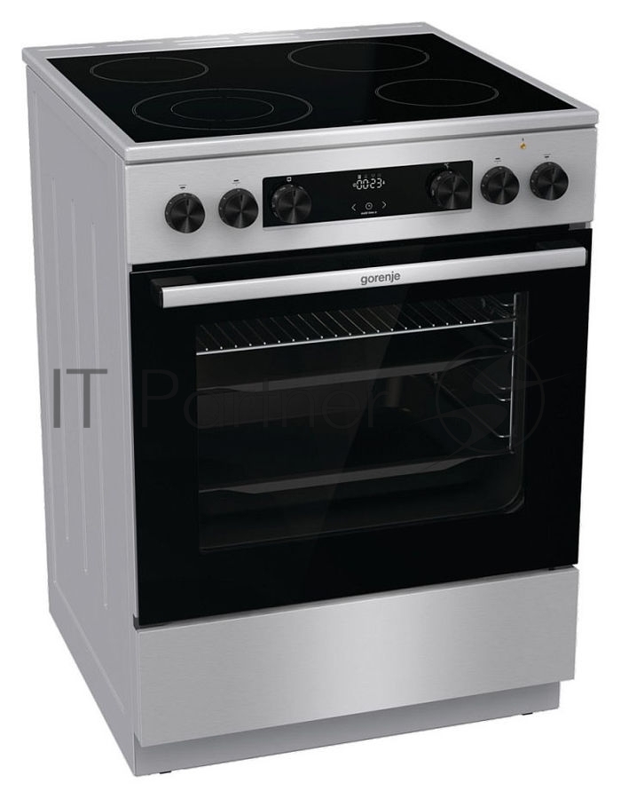 Плита электрическая Gorenje GECS6C70XC серебристый, конфорок 4 электрических, духовка 71 л, 60 см x 85 см x 60 см