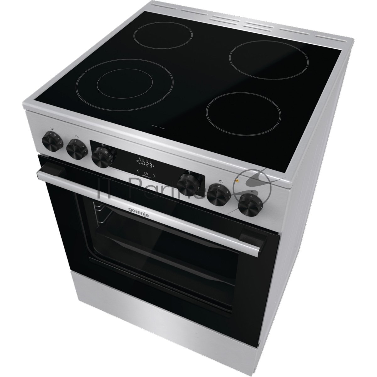 Плита электрическая Gorenje GECS6C70XC серебристый, конфорок 4 электрических, духовка 71 л, 60 см x 85 см x 60 см