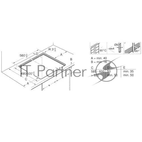 Индукционная варочная поверхность Bosch PUG61KAA5E, 4 конфорки, стеклокерамика, 4600 Вт