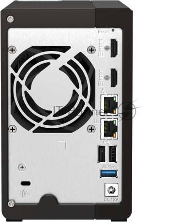 SMB QNAP TS-253E-8G NAS, 2-tray w/o HDD. 2xHDMI-port. 4-core Celeron J6412 2-2.6 GHz, 8Gb DDR, 2x2.5Gb LAN, 2 x M.2 2280 PCIe Gen 3 x2, 2x USB 3.2 Gen 2 (10Gbps) Port, 2x USB 2.0 port