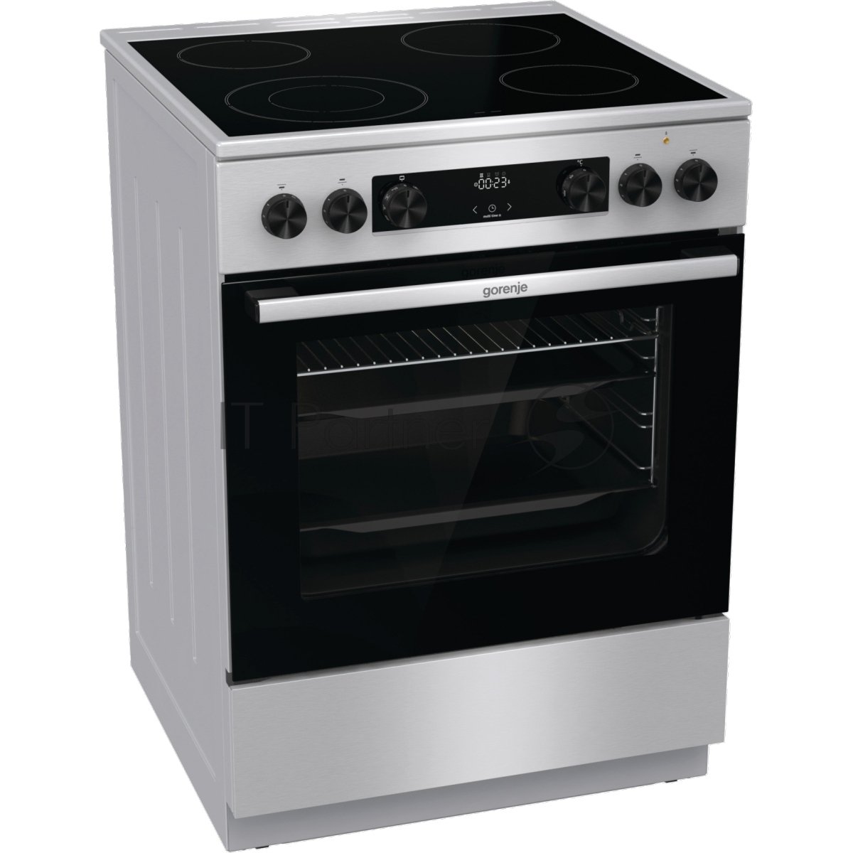 Плита электрическая Gorenje GECS6C70XC серебристый, конфорок 4 электрических, духовка 71 л, 60 см x 85 см x 60 см