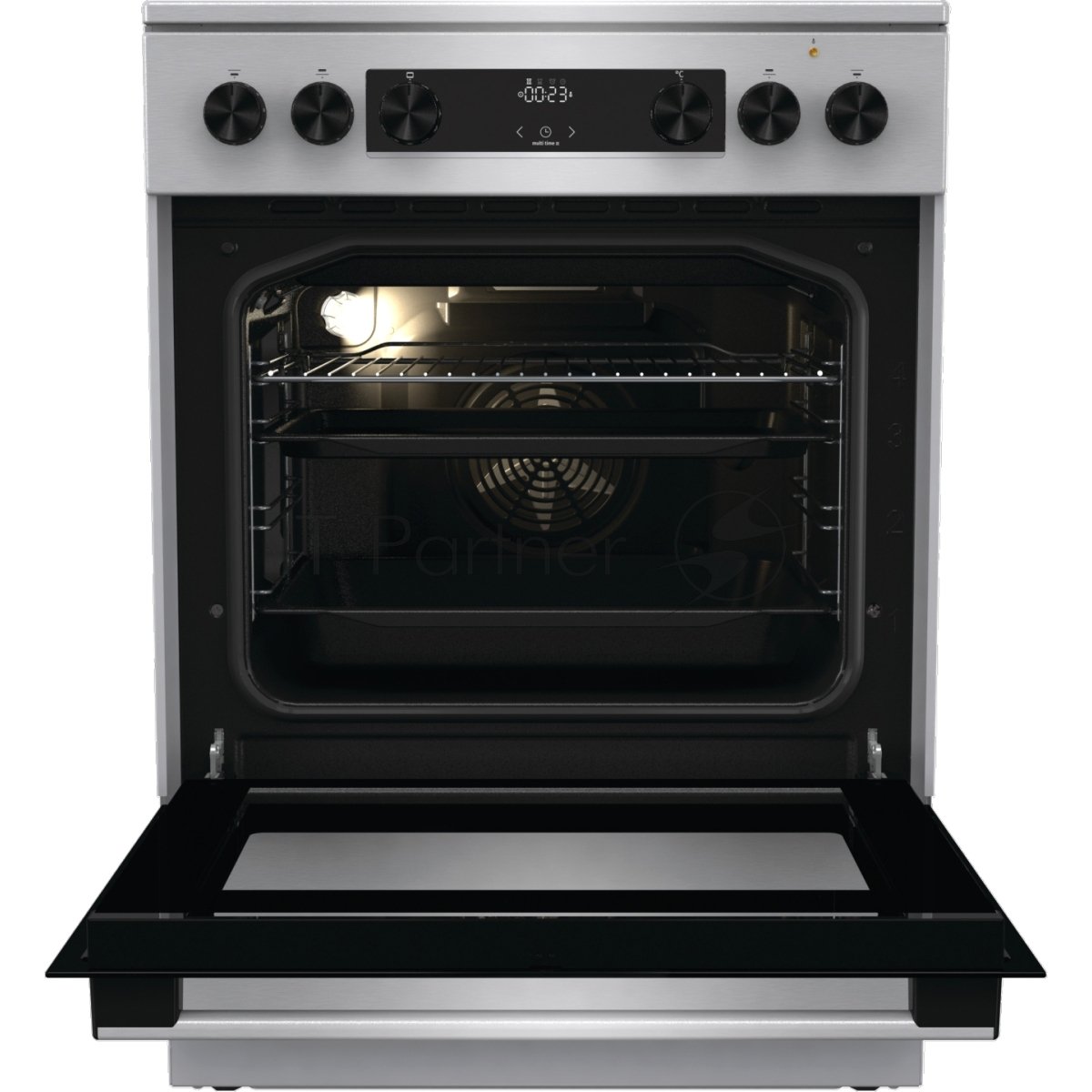 Плита электрическая Gorenje GECS6C70XC серебристый, конфорок 4 электрических, духовка 71 л, 60 см x 85 см x 60 см