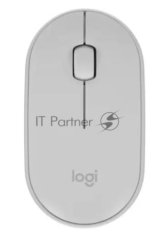 Мышь беспроводная Logitech Pebble M350 белый, 1000 dpi, радиоканал, Bluetooth, USB, кнопки - 3