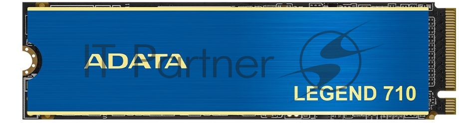 Накопитель SSD ADATA LEGEND 710, 512Gb, PCIe 3.0 x4, M.2 2280, NVMe, R/W 2400/1600, с радиатором