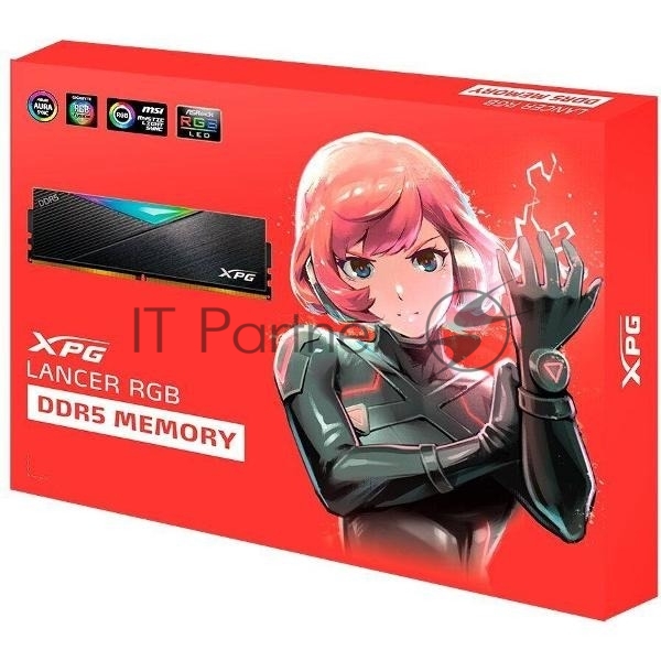 Модуль памяти ADATA 32GB DDR5 6400 DIMM XPG Lancer RGB CL32-39-39, Non-ECC, 1.35V, 2 x 16GB, RT(AX5U6400C3216G-DCLARBK) 