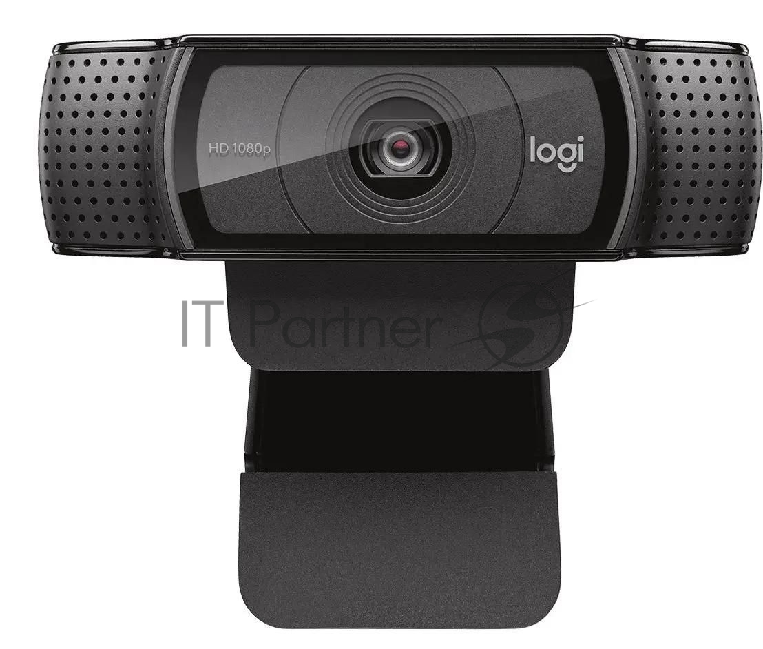 Веб-камера Logitech C920e 1920x1080, 30 кадр/с, USB Type-A, микрофон (2 шт, шумоподавление), автоматическая фокусировка, автоосвещение, шторка приватности, универсальное крепление
