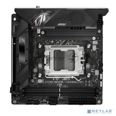 Материнская плата ASUS ROG STRIX B650E-I GAMING WIFI, AM5, AMD B650, 2xDDR5, 2xSATA, 2xM.2, 1xPCIe 5.0 x16, 1xHDMI, 1x 2.5Gb LAN, 4xUSB-A 3.2 Gen 2, 1xUSB-A 3.2 Gen 1, 1xUSB-C 3.2 Gen 2x2, 3x3.5 мм, 7.1, Mini-ITX