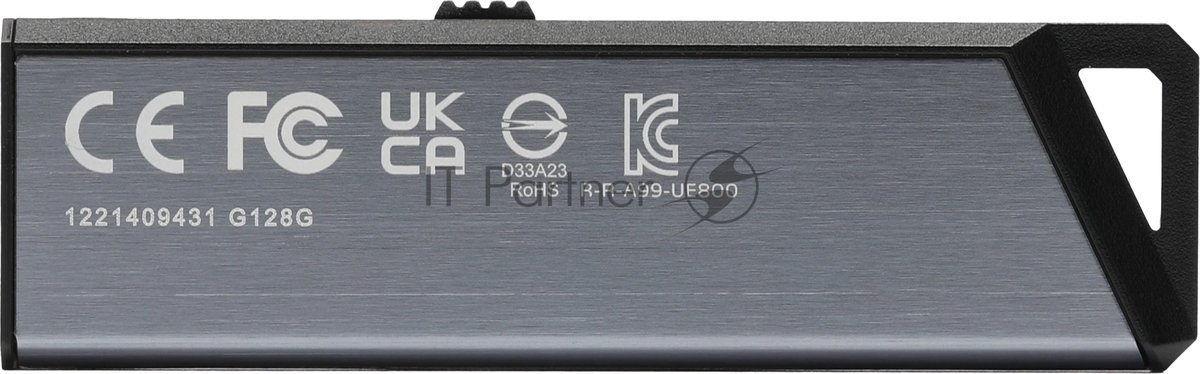 Флешка USB ADATA UE800 (AELI-UE800-128G-CSG), 128Gb, Type-C USB 3.2, R/W 1000/550, серебристый