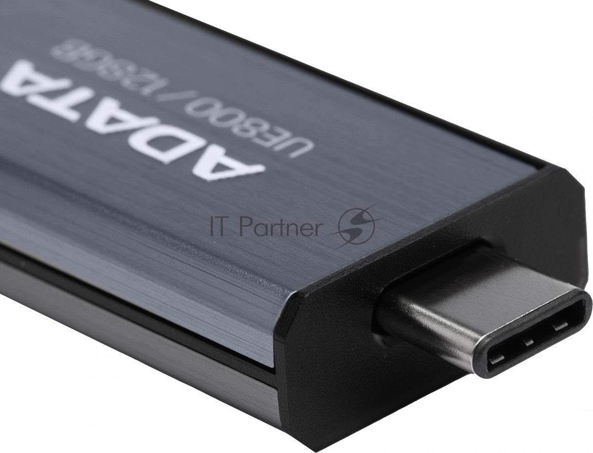 Флешка USB ADATA UE800 (AELI-UE800-128G-CSG), 128Gb, Type-C USB 3.2, R/W 1000/550, серебристый