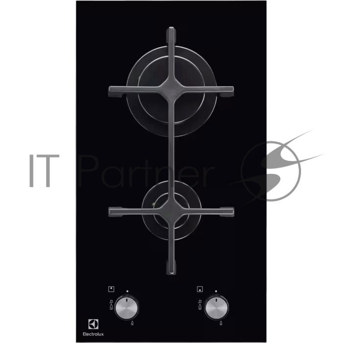 Газовая варочная поверхность Electrolux EGC3322NVK, 2 конфорки, стеклокерамика, 3900 Вт