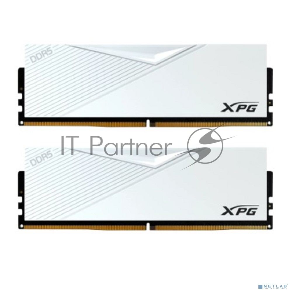 Оперативная память XPG Lancer, DDR5, 32GB (2x16GB), 6400MHz, CL32, DIMM, с радиаторами, белый