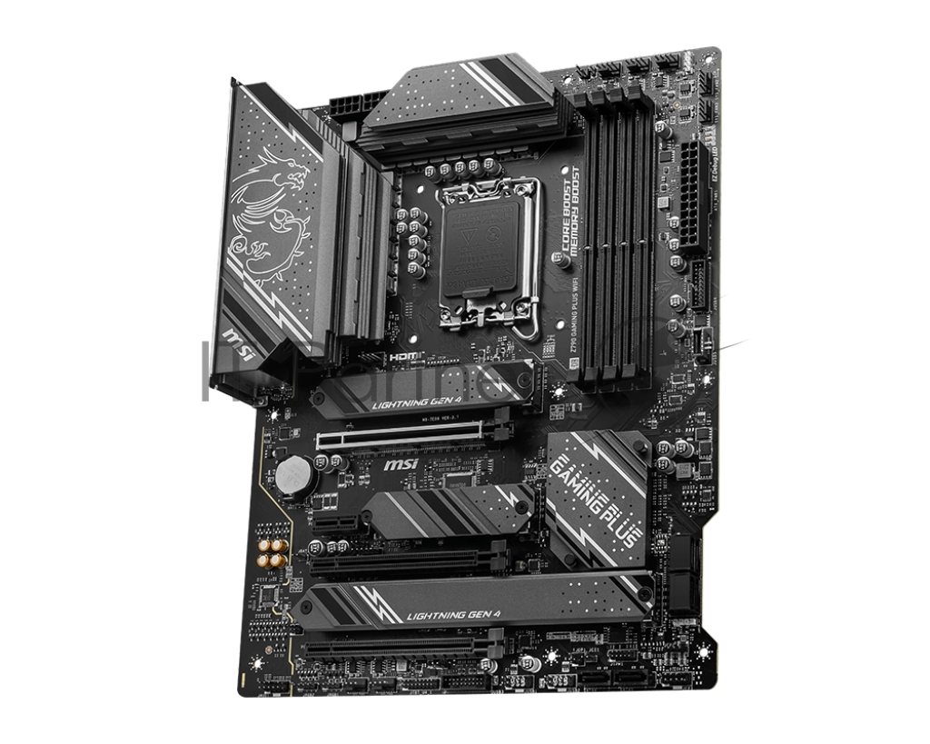 Материнская плата MSI Z790 GAMING PLUS WIFI, LGA1700, Intel Z790, 4xDDR5, 6xSATA, 4xM.2, 1xPCIe 5.0 x16, DisplayPort, HDMI, 1x2.5Gb LAN, USB Type-C, 6x3.5 мм, 7.1, ATX