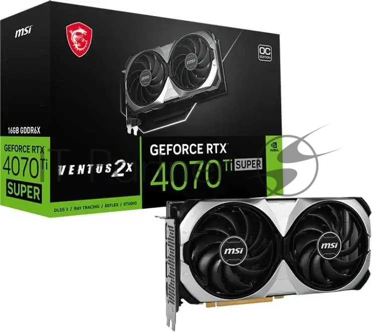 Видеокарта MSI PCI-E 4.0 RTX 4070 Ti VENTUS 2X 12G OC NVIDIA GeForce RTX 4070TI 12288Mb 192 GDDR6X 2640/21000 HDMIx1 DPx3 HDCP Ret