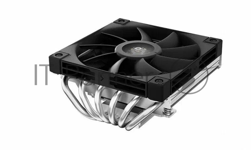 Кулер для процессора DEEPCOOL AN600 LGA1700/1200/115X/AM5/AM4 низкопрофильный 67mm (18шт/кор, TDP 180W, PWM,  White LED Fan 120mm, 6 тепл. трубок, Copper Base, черный) RET (R-AN600-BKNNMN-G)