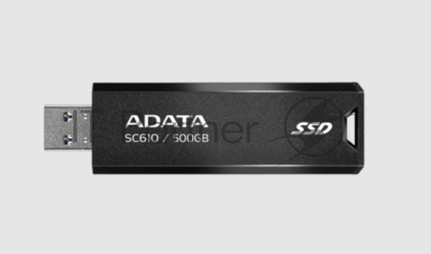 Внешний SSD ADATA SC610, 500Gb, USB Type-A, R/W 550/500 Mb/s черный