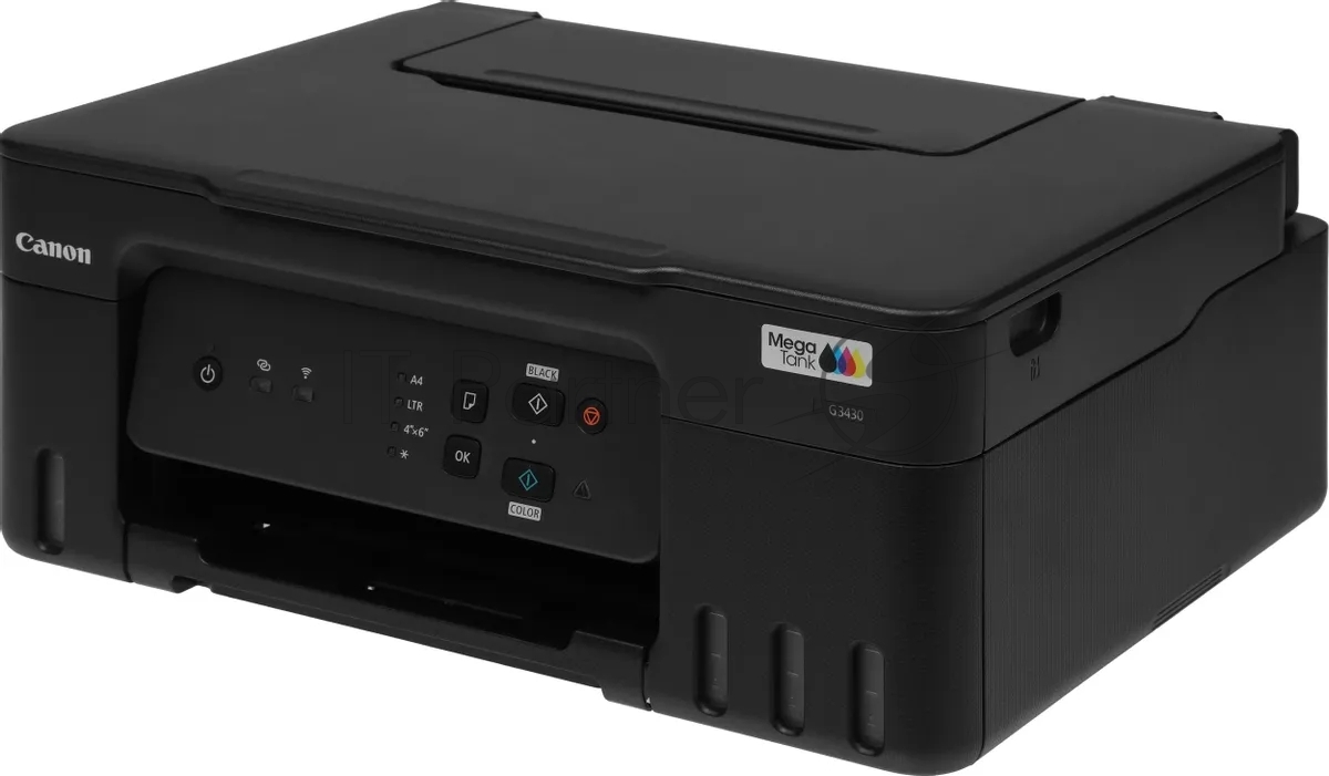 МФУ струйное Canon PIXMA G3430 (5989C009), A4, цветное, печ. 11 стр/мин. (ч/б) 6 стр/мин. (цвет), скан. до 3.16 стр/мин., 4800 x 1200 dpi (печать) 600x1200dpi (скан.), USB, Wi-Fi, Air Print, Mopria