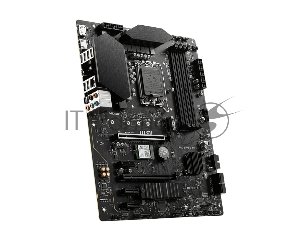 Материнская плата MSI PRO Z790-S WIFI, LGA1700, Intel Z790, 4xDDR5, 4xSATA, 2xM.2, 2xPCIe x16, 3xPCIe x1, DisplayPort, HDMI, 1x2.5Gb LAN, USB Type-C, 5x3.5 мм, 7.1, ATX