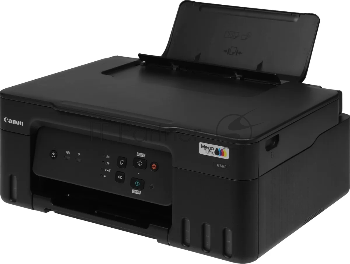 МФУ струйное Canon PIXMA G3430 (5989C009), A4, цветное, печ. 11 стр/мин. (ч/б) 6 стр/мин. (цвет), скан. до 3.16 стр/мин., 4800 x 1200 dpi (печать) 600x1200dpi (скан.), USB, Wi-Fi, Air Print, Mopria