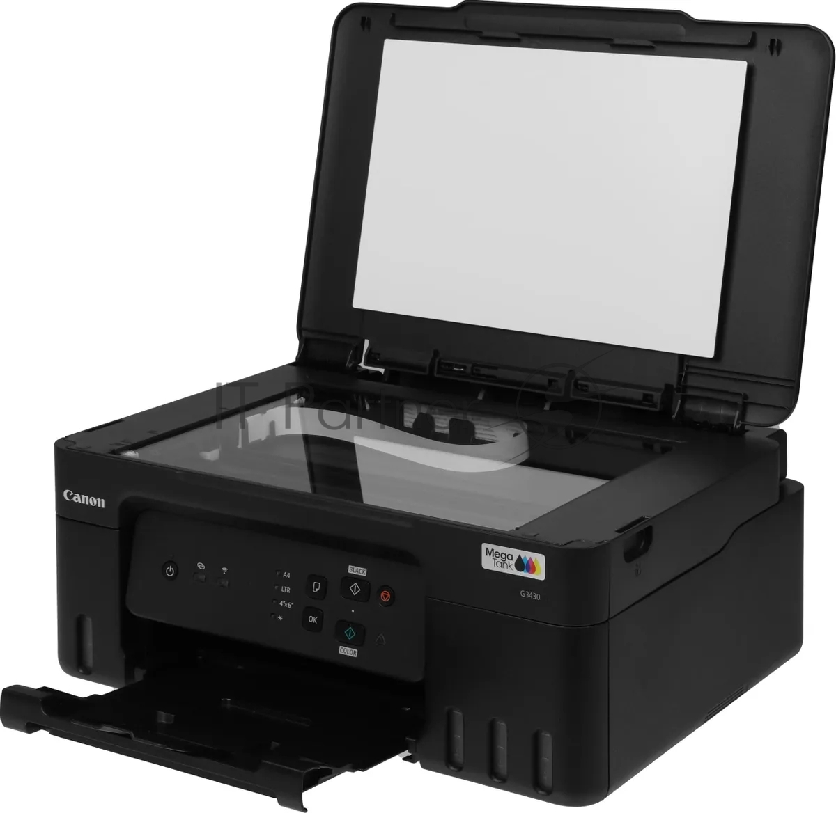 МФУ струйное Canon PIXMA G3430 (5989C009), A4, цветное, печ. 11 стр/мин. (ч/б) 6 стр/мин. (цвет), скан. до 3.16 стр/мин., 4800 x 1200 dpi (печать) 600x1200dpi (скан.), USB, Wi-Fi, Air Print, Mopria