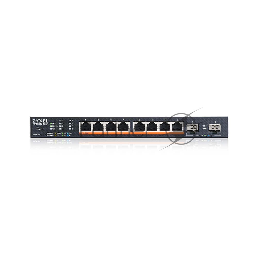 Коммутатор ZyXEL XMG1915-10EP, 8×2.5 Гбит/с + 2×SFP+, управляемый