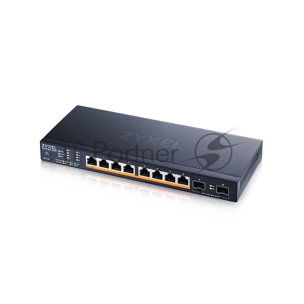 Коммутатор ZyXEL XMG1915-10EP, 8×2.5 Гбит/с + 2×SFP+, управляемый