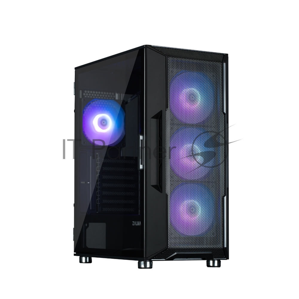 Компьютерный корпус ZALMAN I3 NEO ARGb черный, ATX, черный, FRONT MESH, WINDOW, 2x3.5", 3x2.5", 1xUSB 2.0, 2xUSB 3.0, FRONT 3x120мм ARGb, REAR 1x120мм ARGb
