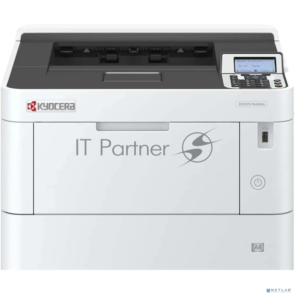 Принтер лазерный Kyocera Ecosys PA4500x (110C0Y3NL0), A4, ч/б, печ. до 45 стр/мин., 1200 x 1200 dpi, USB, RJ-45, Air Print, Mopria