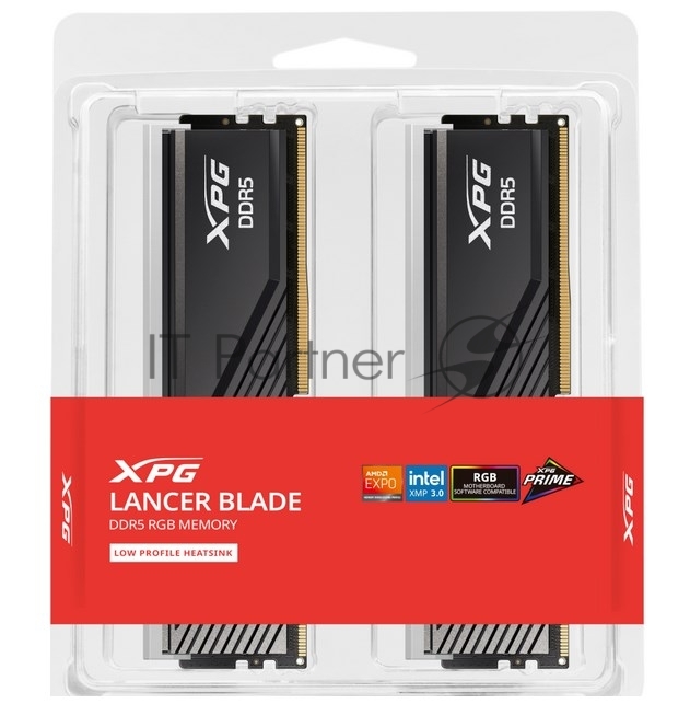 Оперативная память XPG Lancer Blade, DDR5, 32GB (2x16GB), 6000MHz, CL30, DIMM, с радиаторами, RGB, черный